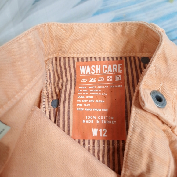 Jack Wills size uk 10 Apricot pink Denim Shorts - Picture 6 of 7